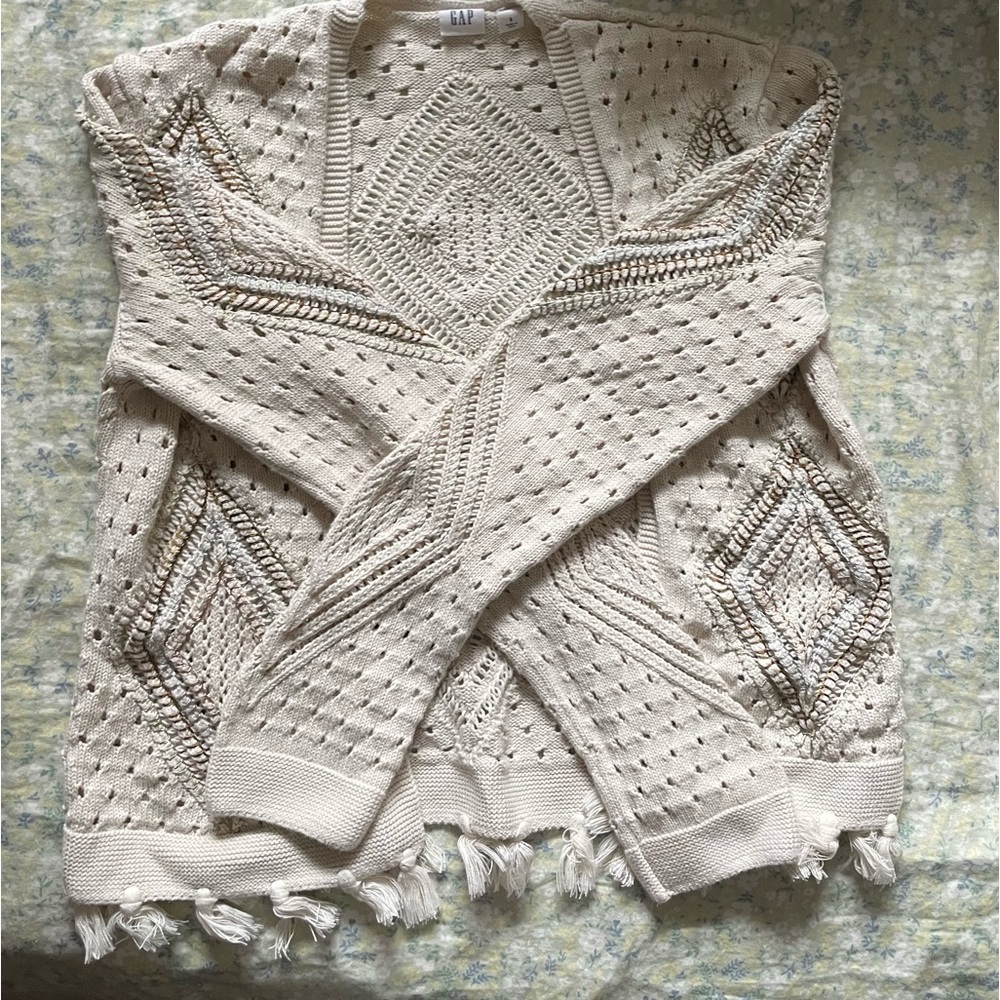 Gap Cream Beige Cardigan Open Knit Sweater
Lightweight Boho Spring Small